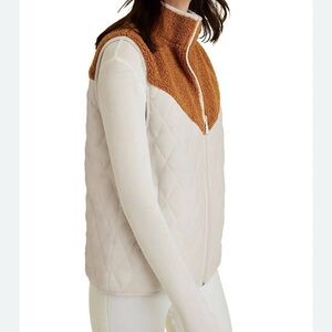 Alala Quilted Vest in Khaki and Bone